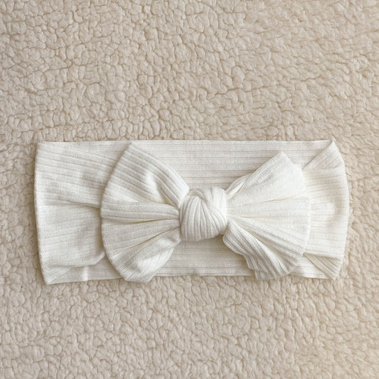 Bow Hairband - White