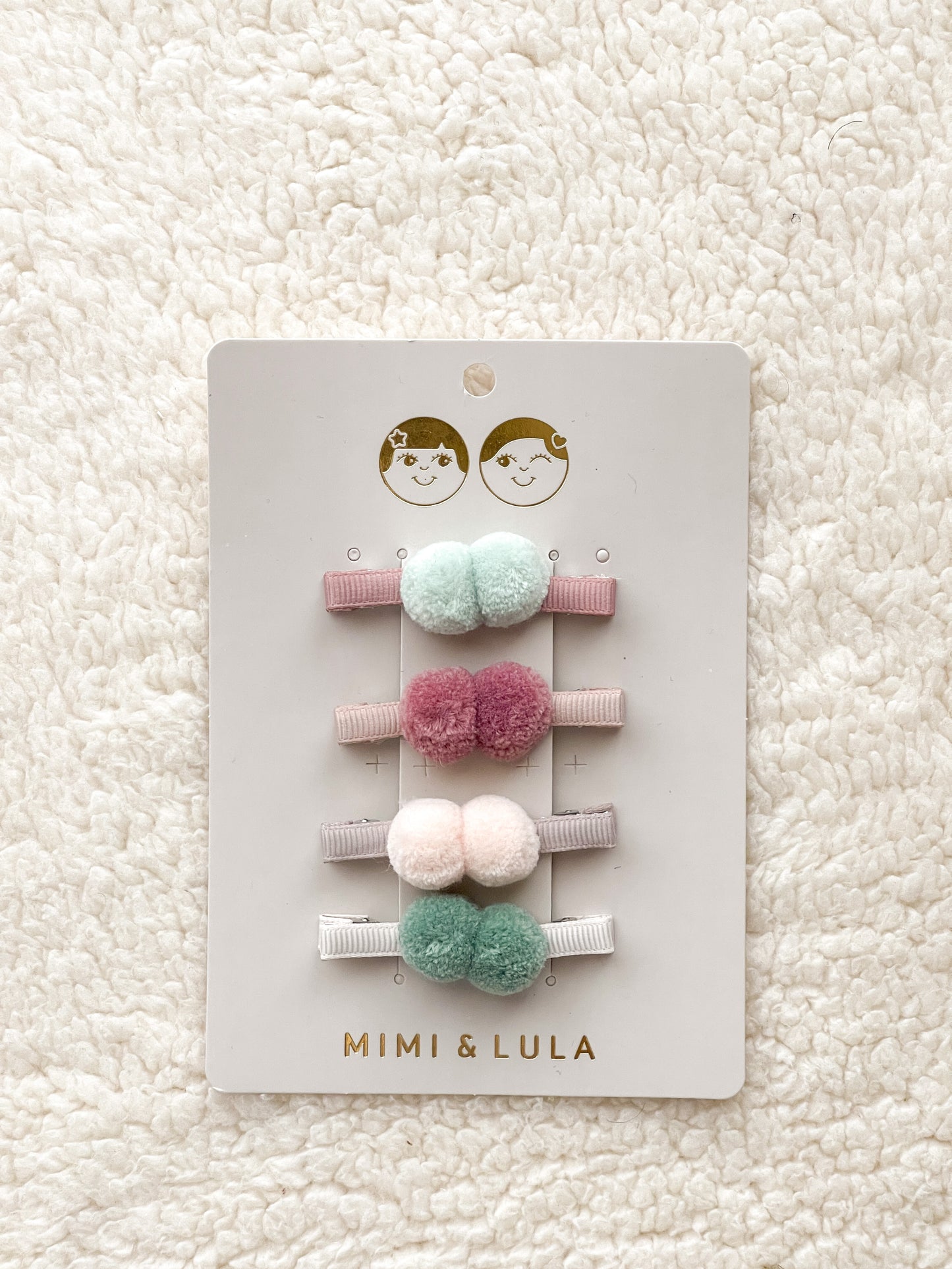 Hair Clips - Mini Pompoms