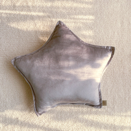 Velvet Cushion - Star (Grey)