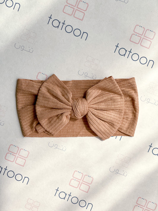 Bow Hairband - Brown