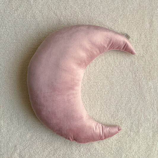 Velvet Cushion - Moon (Pink)