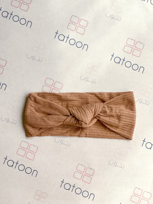 Knot Hairband - Brown