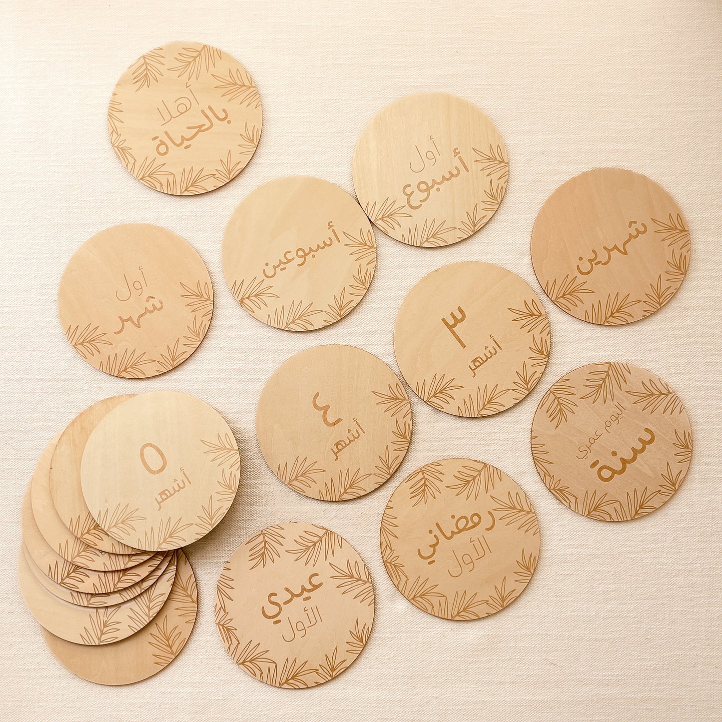 Wooden Milestone Cards